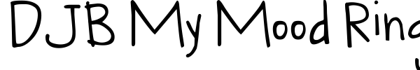 DJB My Mood Ring Says Blah font preview